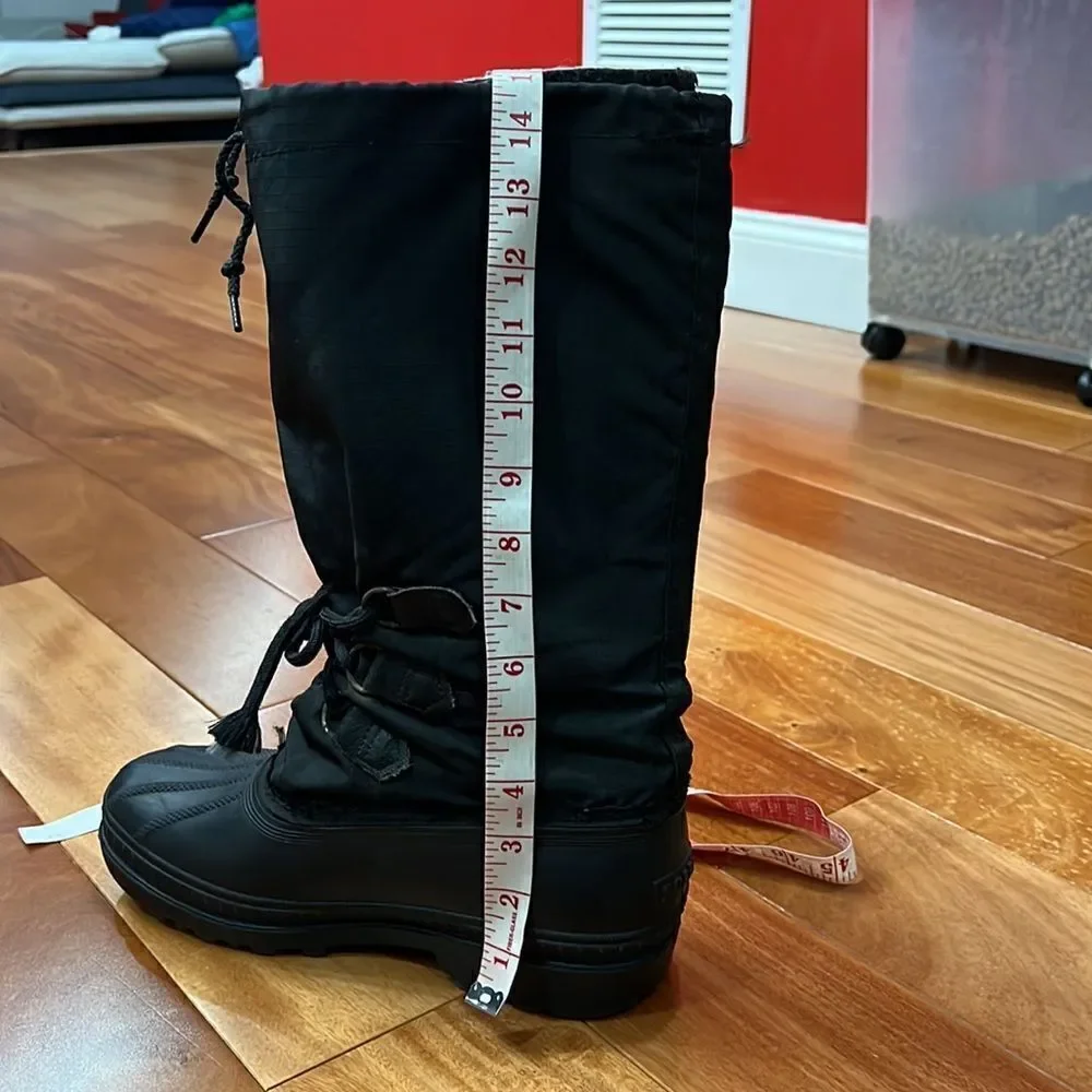 Sorel‎ Snowlion Winter Insulated Black Boots Women’s Size US 7